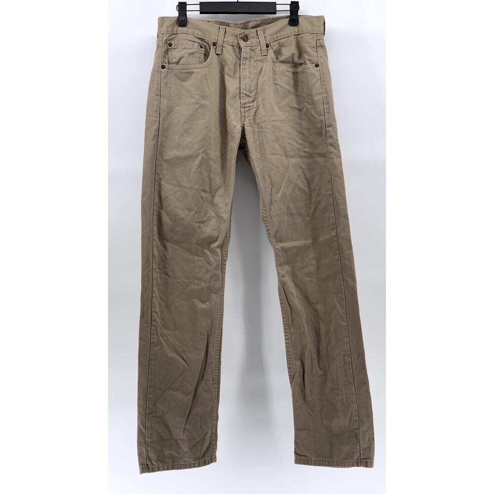 LEVI'S Men's Tan 505 Regular-Fit Straight-Leg Denim Five-Pocket Jeans SZ 31X32